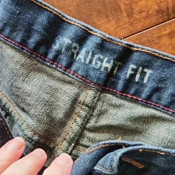 Men's CHAPS Denim Jeans Straight Fit 48x32 Dark Wash - Picture 3 of 15